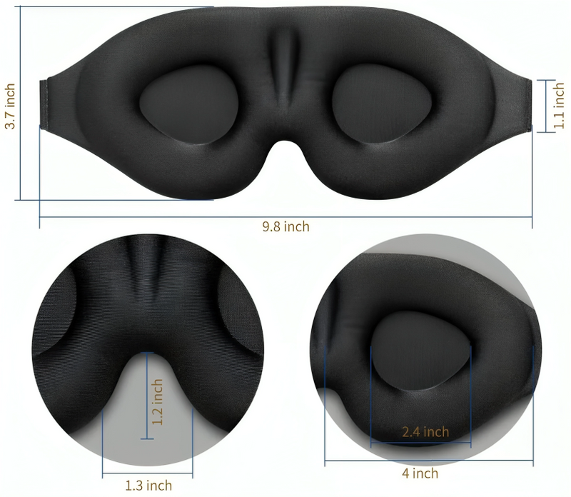 Travel Sleep Eye Mask Padded Shade Cover