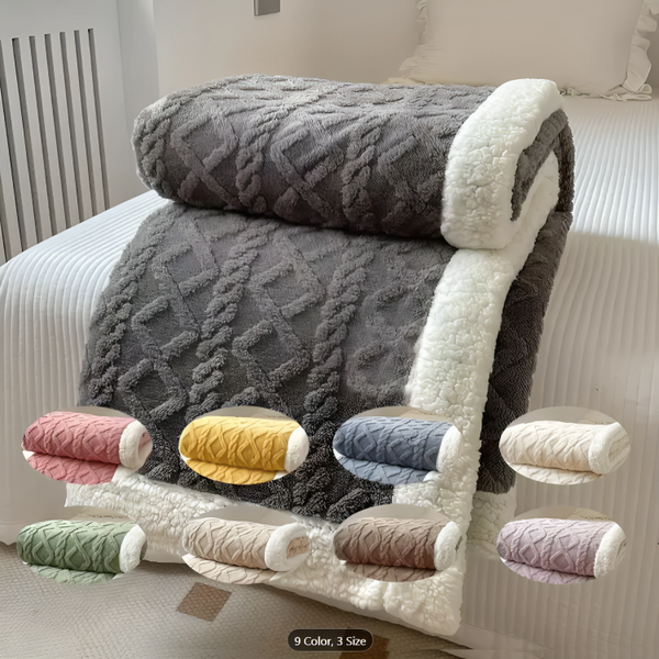 Double-Sided Fleece Bed Throw Blanket