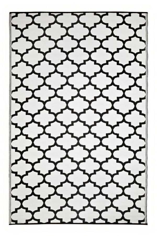 Reversible Outdoor Rug Back & White